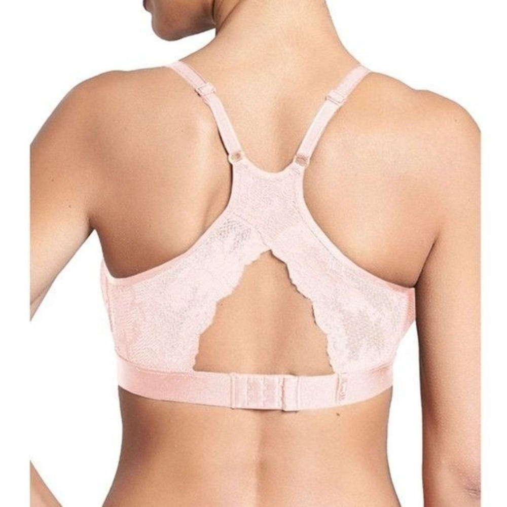 Chantelle Lace Racerback‎ Bra Pink XL Soft Support Everyday Comfort - Picture 6 of 6